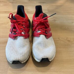 adidas Red and White Athletic Running Shoes